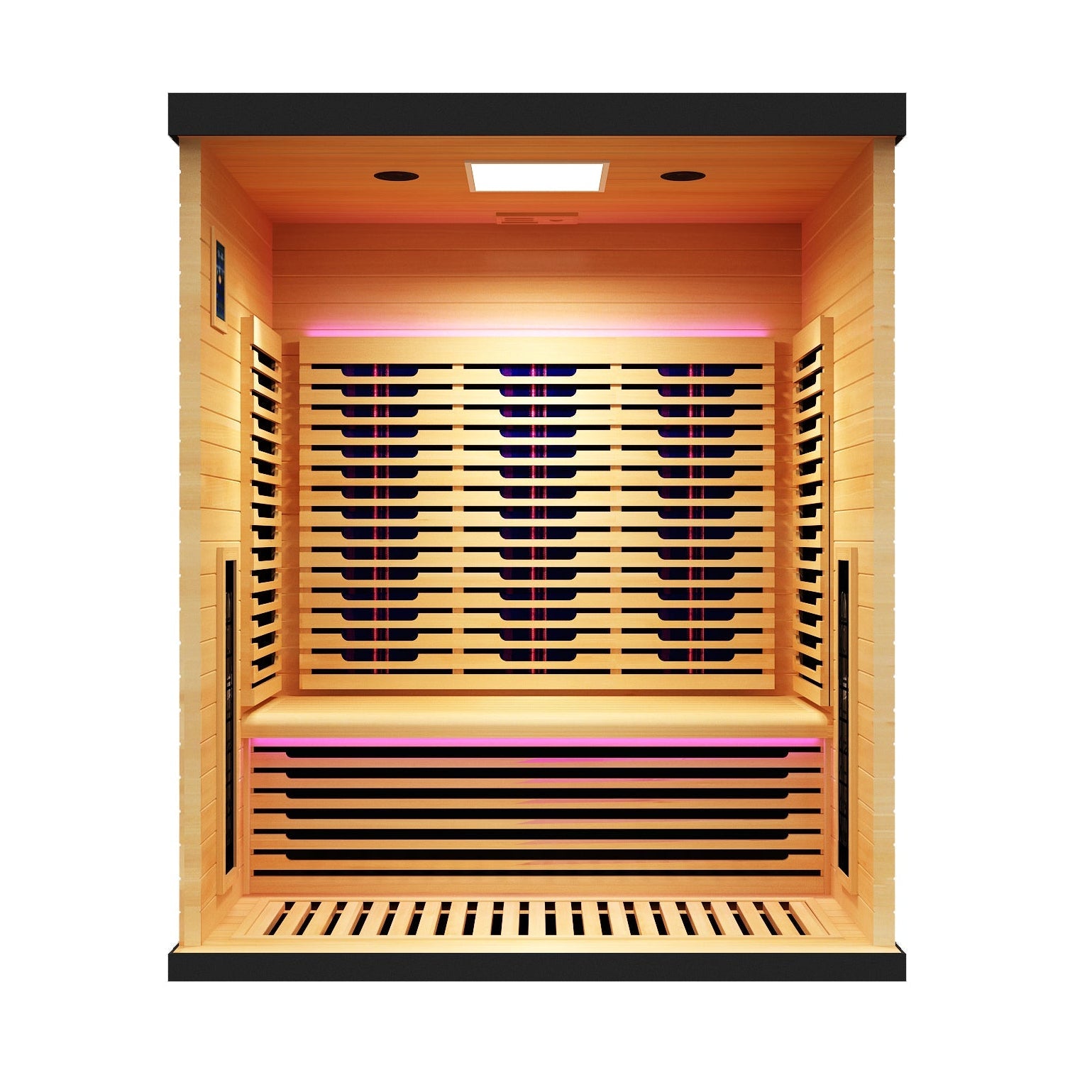 Peak Saunas Denali 3-Person Full Spectrum Infrared Sauna with Built-In XL Medical-Grade Red Light Therapy & Smart WiFi App Control