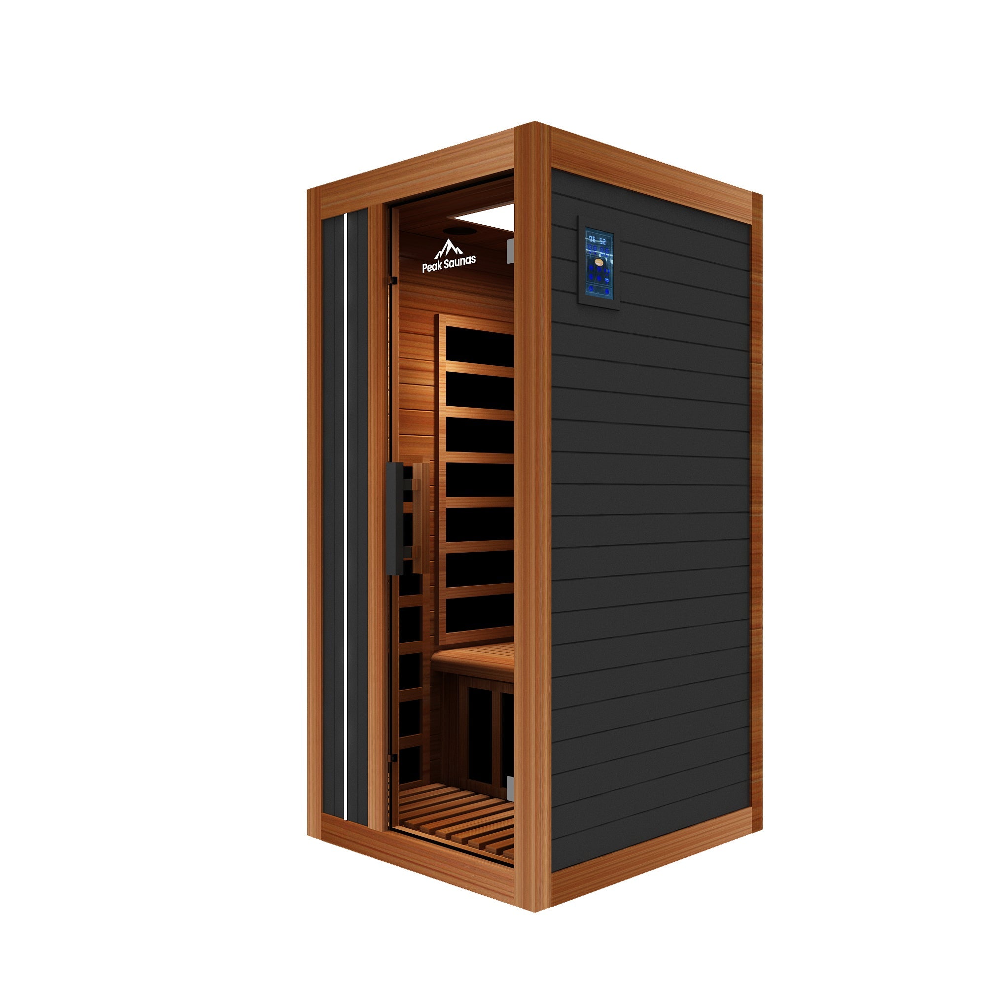 Peak Saunas Aspen 1-Person FAR Infrared Sauna with Smart WiFi App Control