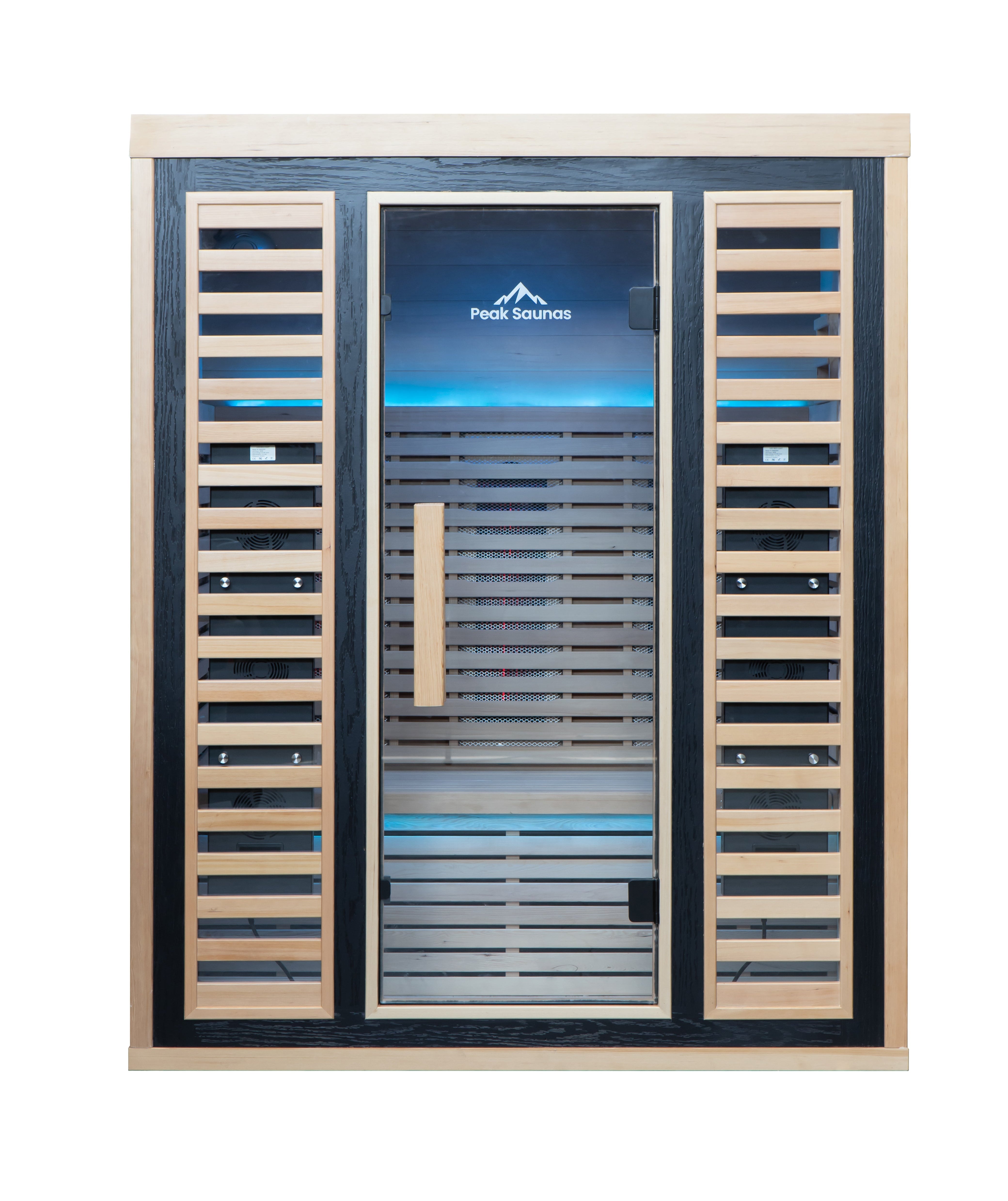 Peak Saunas Denali 3-Person Full Spectrum Infrared Sauna with Built-In XL Medical-Grade Red Light Therapy & Smart WiFi App Control