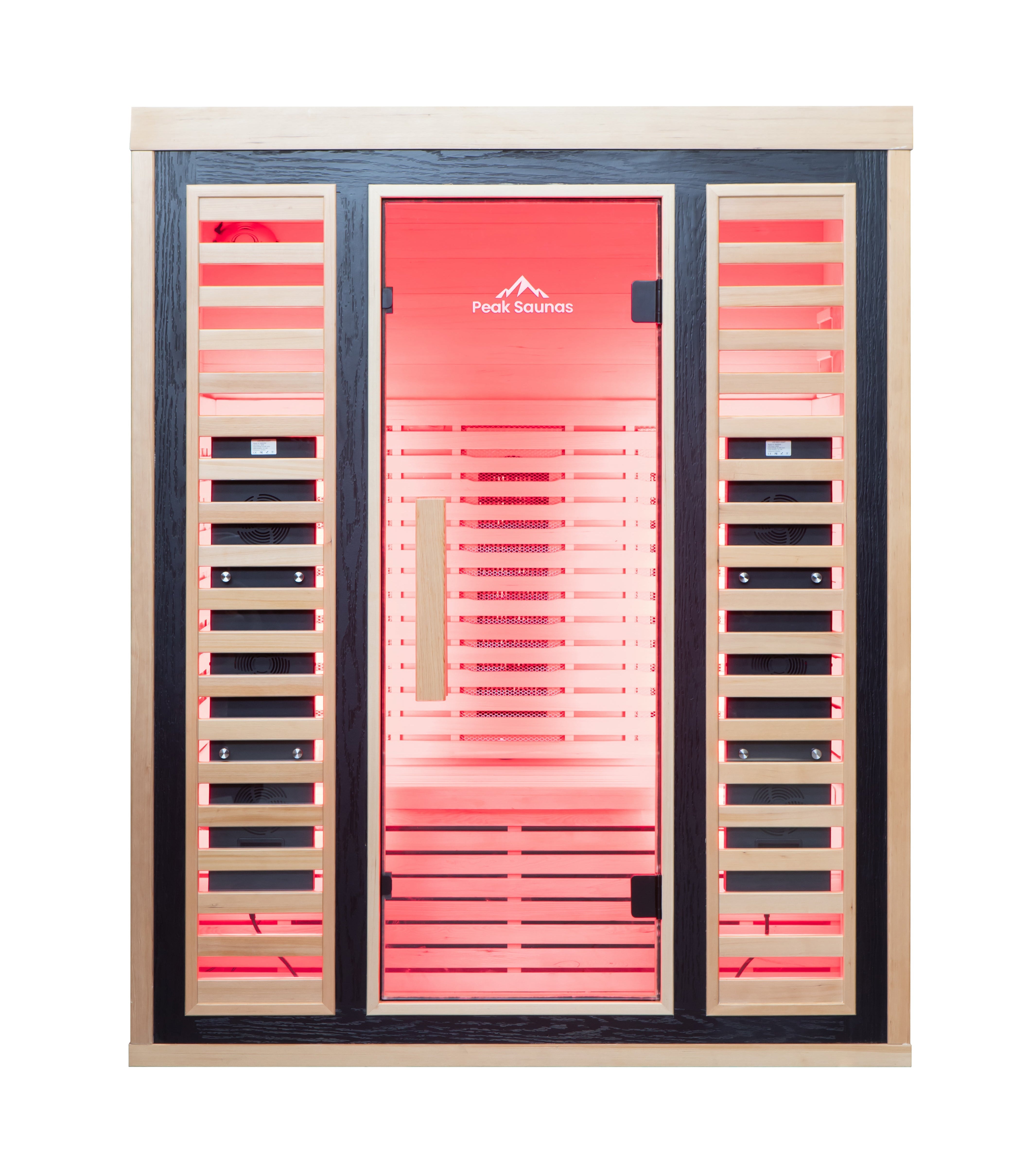 Peak Saunas Denali 3-Person Full Spectrum Infrared Sauna with Built-In XL Medical-Grade Red Light Therapy & Smart WiFi App Control