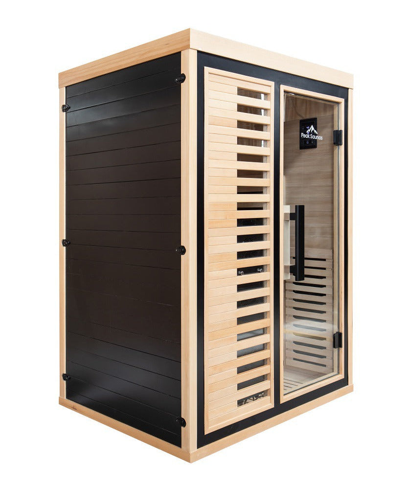 Peak Saunas Everest 2-Person Full Spectrum Infrared Sauna with Built-In XL Medical-Grade Red Light Therapy & Smart WiFi App Control